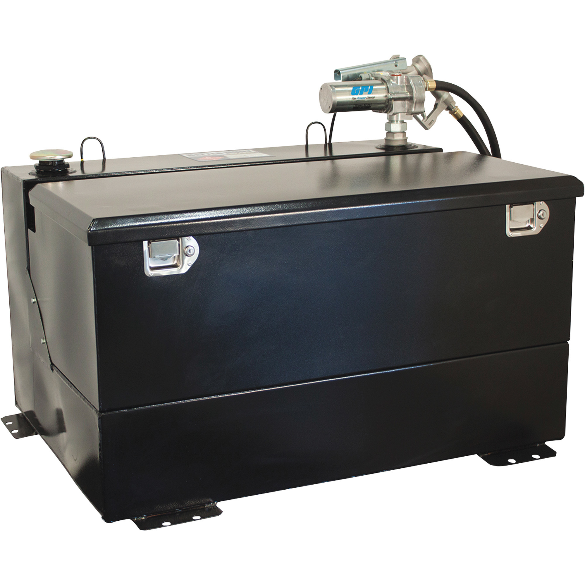 Better Built Steel Diesel Fuel Transfer Tank Toolbox Combo With GPI 12V Fuel Transfer Pump, 75-Gallon, Rectangular, Black, 15 GPM, Model# 29214987